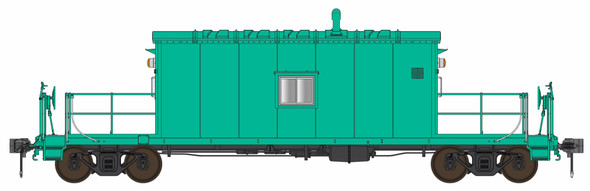 PRE-ORDER: Bowser 71035 - N9 Transfer Caboose Generic Green w/ Flashing FRA Light (unnumbered) - HO Scale