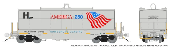 PRE-ORDER: Rapido 1128016A-122726 - Greenbrier Transverse Coil Car Homeshops Leasing (HSLX) 122726 America 250 - HO Scale