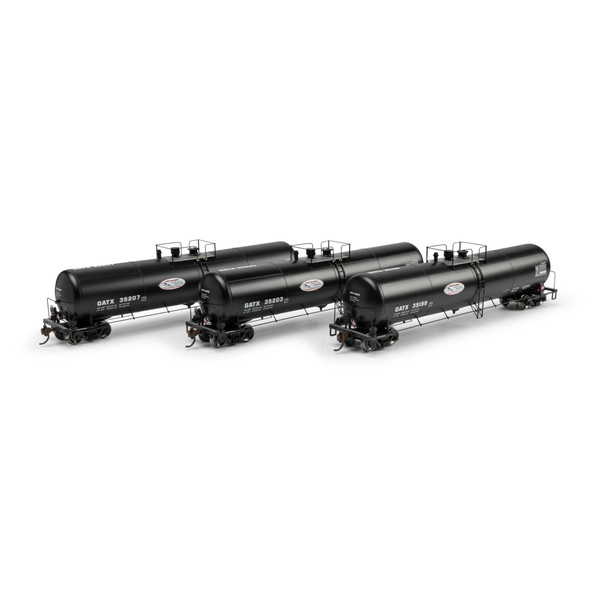Athearn 2413 - 30,000 Gal Ethanol Tank Car (3) General American (GATX) 35199/35203/35207 - HO Scale