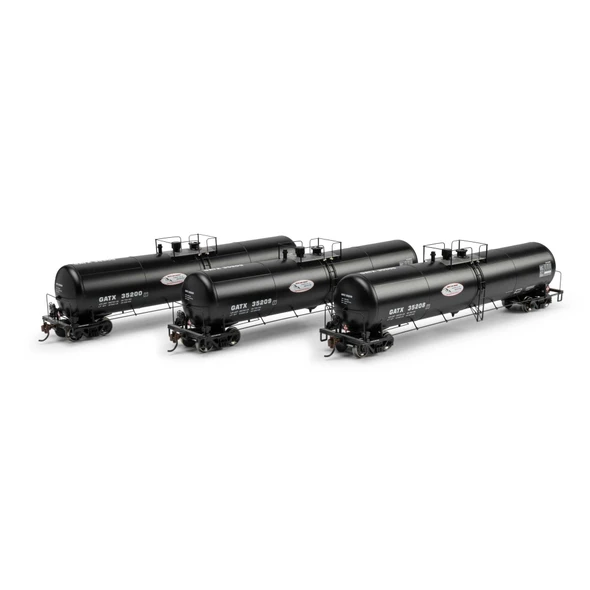 Athearn 2414 - 30,000 Gal Ethanol Tank Car (3) General American (GATX) 35200/35208/35209 - HO Scale