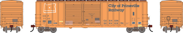 PRE-ORDER: Athearn 3693 - 50' FMC 5077 DD Offset Box Car City of Prineville (COP) 7102 Primed For Grime - HO Scale