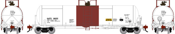 PRE-ORDER: Athearn Genesis 3337 - GATC 20K Gallon Tank Car GATX 11655 'White w, Red Band' - HO Scale
