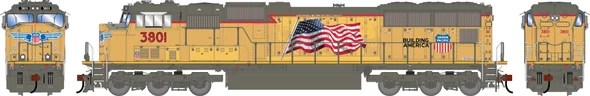 PRE-ORDER: Athearn Genesis 3266 - EMD SD70M (DC Silent) Union Pacific (UP) 3801 'Flared Radiators' Primed For Grime - HO Scale