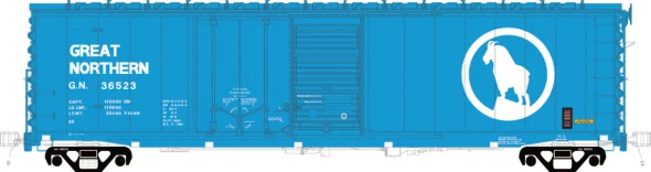 Moloco 70535-03 - St. Cloud built 50' XM Combo 14-0 Dr. Repaint Hillyard Big Sky Blue Great Northern (GN) 36690 - HO Scale