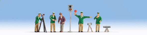 Noch 36099 - Police w/Accessories -- pkg(5)  - N Scale