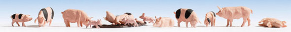 Noch 36712 - Pigs/Swine -- pkg(12)  - N Scale