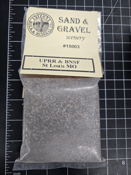 Arizona Rock and Mineral 15003 - Bag UPRR & BNSF. St. Louis, MO Sand & Gravel (12 Oz Bag)  - Multi Scale