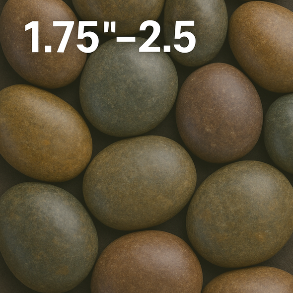 Arizona Rock and Mineral 1287 - Smooth Stone Large (12 Oz Bag)  - Multi Scale