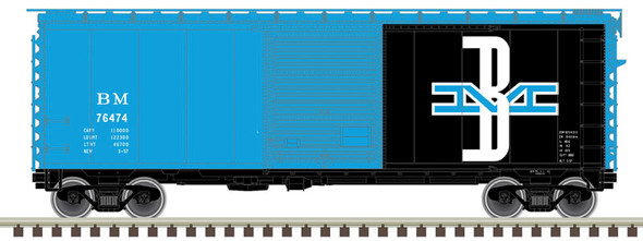 Atlas Master 50007361 - 40' PS-1 Box Car Boston and Maine (Blue/Black) 76474 - N Scale