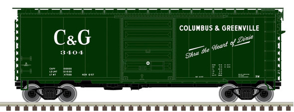Atlas Master 50007363 - 40' PS-1 Box Car Columbus and Greenville (Green/Black) 3408 - N Scale