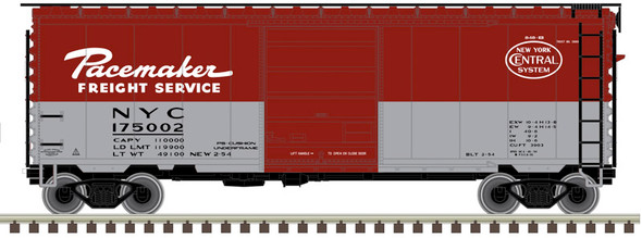 Atlas Master 50007366 - 40' PS-1 Box Car New York Central "Pacemaker" (Red/Gray) 175002 - N Scale