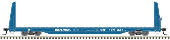 Atlas Trainman 20007953 - Bulkhead Flat Car Procor (FFIX) (Dark Blue) 173000 - HO Scale
