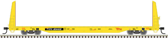 Atlas Trainman 20007963 - Bulkhead Flat Car TTPX (TTX) (Yellow) 804442 - HO Scale
