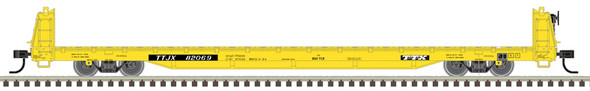 Atlas Trainman 20007968 - Short Bulkhead Flat Car TTX (TTJX) (Yellow) 82069 - HO Scale