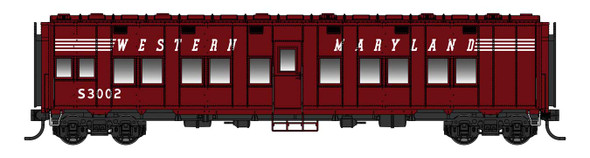 PRE-ORDER: Walthers Proto 920-27808 - Pullman-Standard Troop Sleeper Car Western Maryland (WM) S3003 - HO Scale