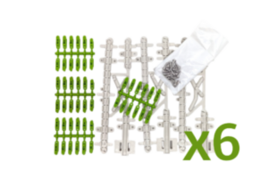 Magnorail UE-16 - Extension set Track (6 x 60 cm) for Magnorail System UE-16 with new 3rd Generation Chain  - Multi Scale Kit