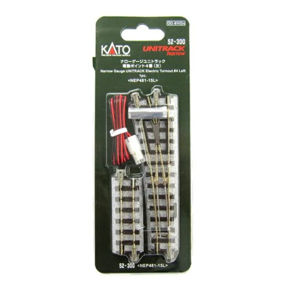 Kato 52-300 - HOe Electric Turnout #4 Left [NEP481-15L]  - HOn30 Gauge