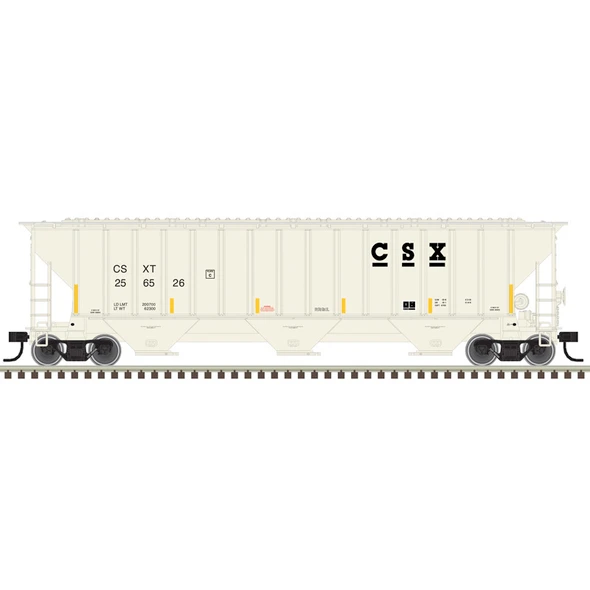 PRE-ORDER: Atlas Trainman 50007813 - Thrall 4750 Covered Hopper CSX (CSXT) 256526 w/conspic stripes - N Scale