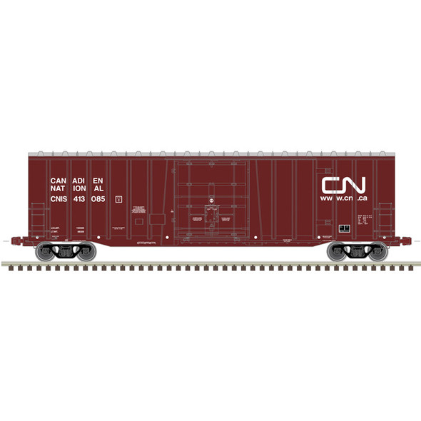 PRE-ORDER: Atlas Master 20008523 - NSC 50' Plug Door Box Car Canadian National (CNIS transitional) 413080 - HO Scale