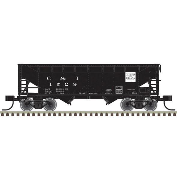 PRE-ORDER: Atlas Trainman 20008492 - 2-Bay Offset Hopper Cambria and Indiana (C&I) 1729 (w/COTs) - HO Scale