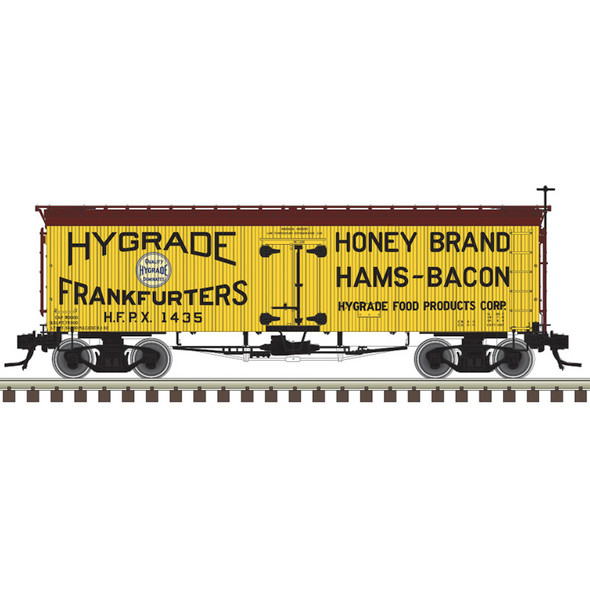 PRE-ORDER: Atlas Master 20008485 - 36' Wood Reefer Hygrade Food Products (HFPX) 1435 - HO Scale