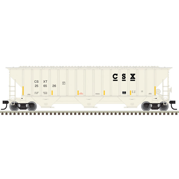 PRE-ORDER: Atlas Trainman 20008342 - Thrall 4750 Covered Hopper CSX (CSXT) 256547 w/conspic stripes - HO Scale