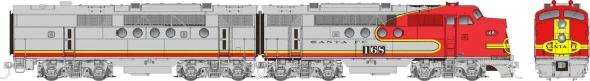Rapido 53003 - EMD FT A+B (DC Silent) Atchison, Topeka and Santa Fe (ATSF) 168B + 168C - HO Scale