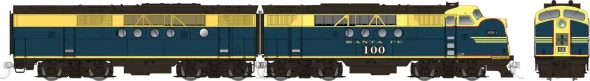 Rapido 53007 - EMD FT A+B (DC Silent) Atchison, Topeka and Santa Fe (ATSF) 110 + 110A - HO Scale