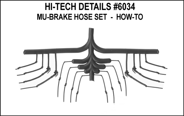 Hi-Tech Details 6034 - Diesel Locomotive Rubber MU & Brake Hose Set  - HO Scale