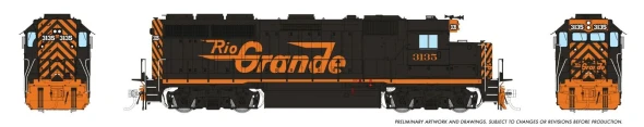 PRE-ORDER: Rapido 1078047 - EMD GP40 (DC Silent) Denver & Rio Grande Western (D&RGW) 3135 - HO Scale