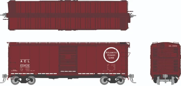PRE-ORDER: Rapido 1011007A-20541 - 1937 AAR 40' Boxcar Atlantic Coast Line (ACL) 20541 - HO Scale