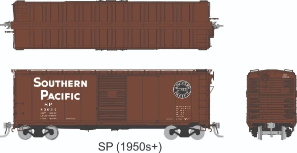 PRE-ORDER: Rapido 1011014A-83285 - 1937 AAR 40' Boxcar Southern Pacific (SP) 83285 - HO Scale