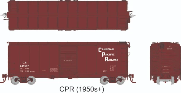PRE-ORDER: Rapido 1011016A-222226 - 1937 AAR 40' Boxcar Canadian Pacific (CP) 222226 - HO Scale