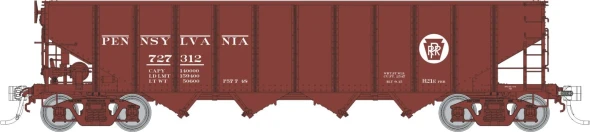 PRE-ORDER: Rapido 1137004A-727394 - H21E 4-Bay Hopper Pennsylvania (PRR) 727394 (Circle Keystone) - HO Scale