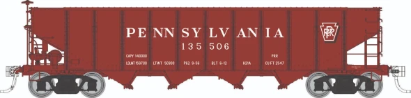 PRE-ORDER: Rapido 1137005A-727402 - H21E 4-Bay Hopper Pennsylvania (PRR) 727402 (Shadow Keystone) - HO Scale
