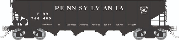 PRE-ORDER: Rapido 1137006A-175035 - H21E 4-Bay Hopper Pennsylvania (PRR) 175035 (Black Keystone) - HO Scale