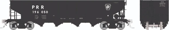 PRE-ORDER: Rapido 1137007A-196050 - H21G 4-Bay Hopper Pennsylvania (PRR) 196050 (Plain Keystone) - HO Scale