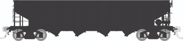 PRE-ORDER: Rapido 1137099 - H21G 4-Bay Hopper Unlettered  - HO Scale