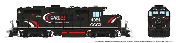 Rapido 54522 - GP9u (DCC and Sound) CANDO Rail Services (CCGX) 4024 - HO Scale