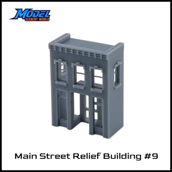 Model Scenery World N050 - Main Street Relief Building #9-Resin  - N Scale