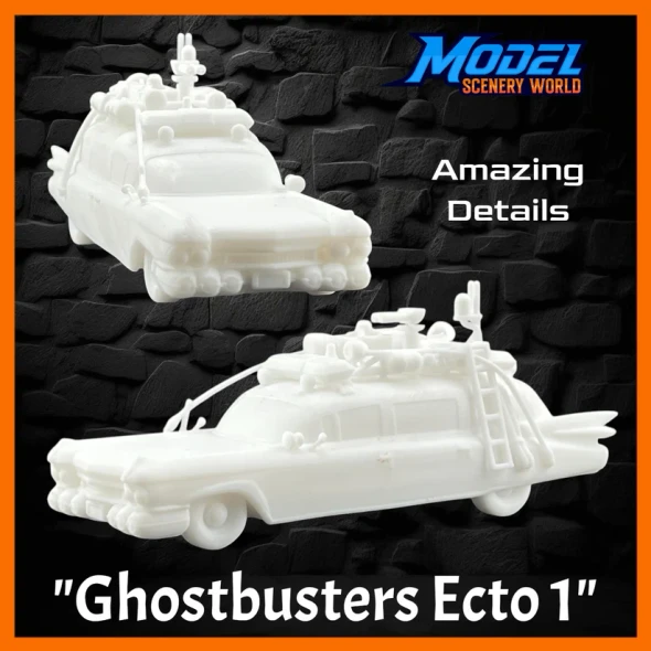 Model Scenery World N122 - Ecto-1 Ghostbusters Resin Model Vehicle  - N Scale