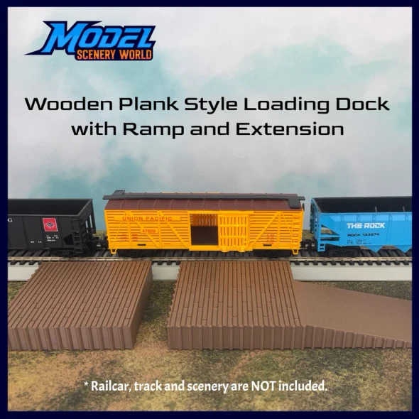 Model Scenery World N153 - Loading Dock plus Platform - Brown  - N Scale