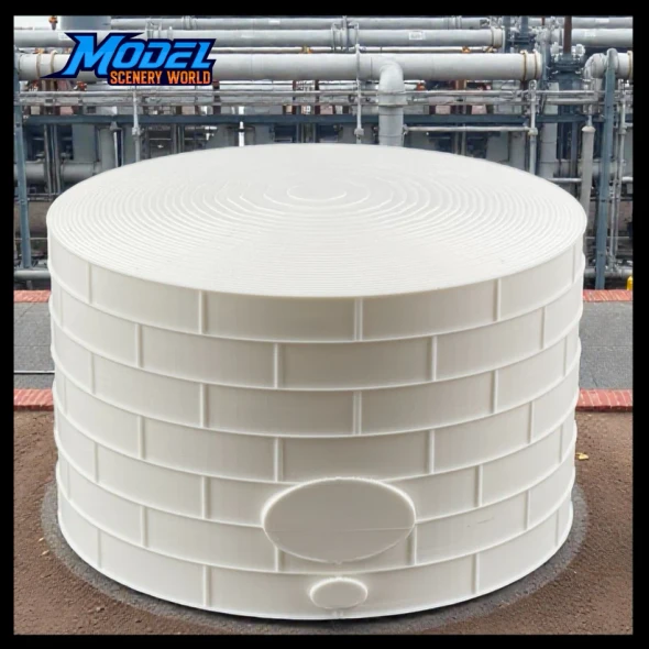 Model Scenery World N167 - Standard Oil or Fuel Storage Tank White  - N Scale