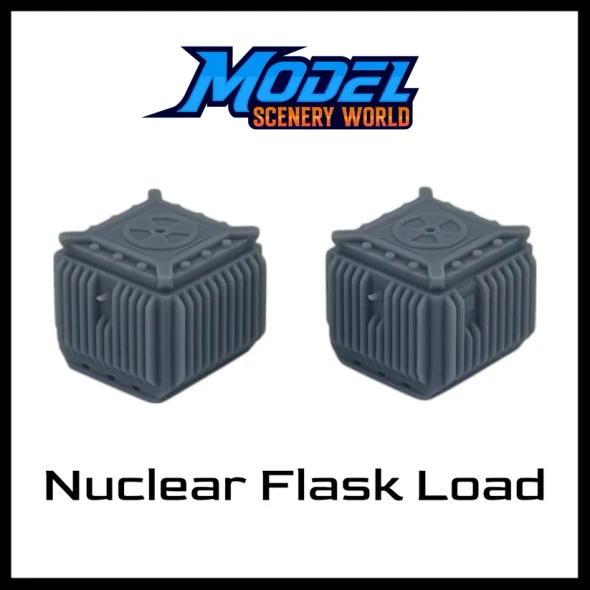 Model Scenery World N195 - Nuclear Flask Load (2pk) - Resin  - N Scale