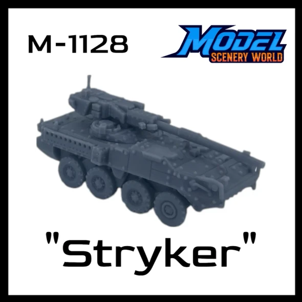 Model Scenery World N208 - M1128 Stryker MGS - Gray  - N Scale