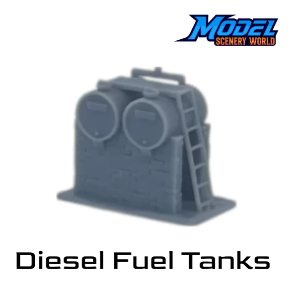 Model Scenery World N234 - Diesel Fuel Tanks - Gray  - N Scale