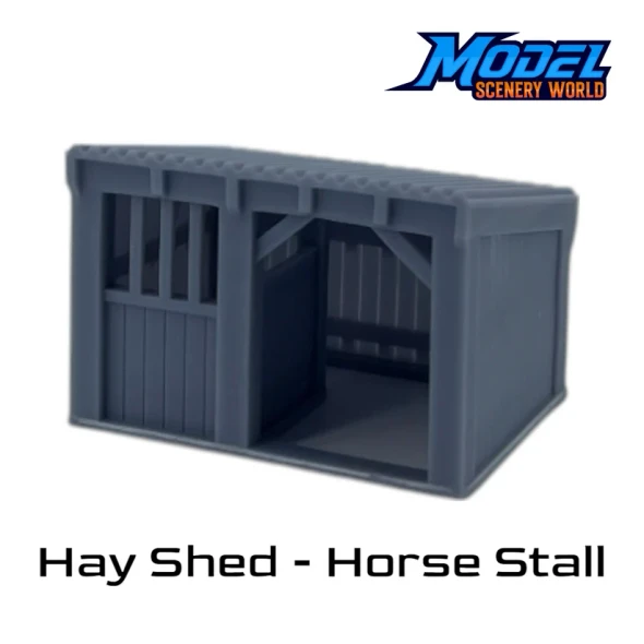 Model Scenery World N276 - Horse Stall-Hay Shed - Gray  - N Scale