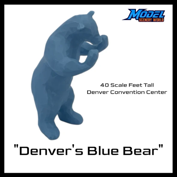 Model Scenery World N287 - Downtown Denver Blue Bear - Blue  - N Scale