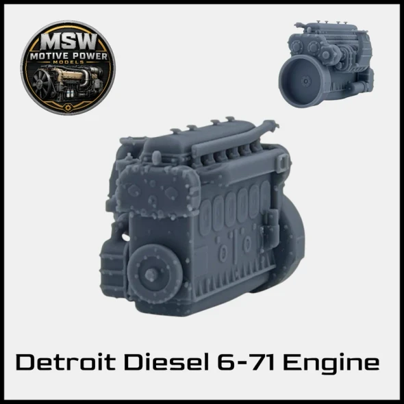 Model Scenery World HO080 - Detroit Diesel 6-71 Engine  - HO Scale