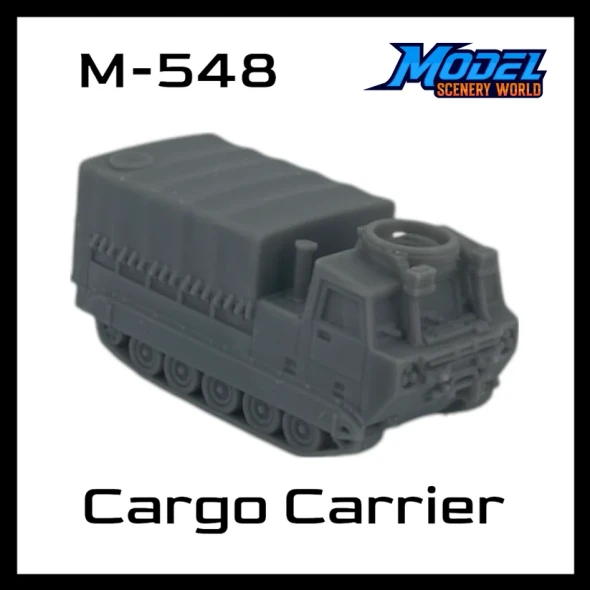 Model Scenery World HO167 - M548 Cargo Carrier Covered - Gray  - HO Scale